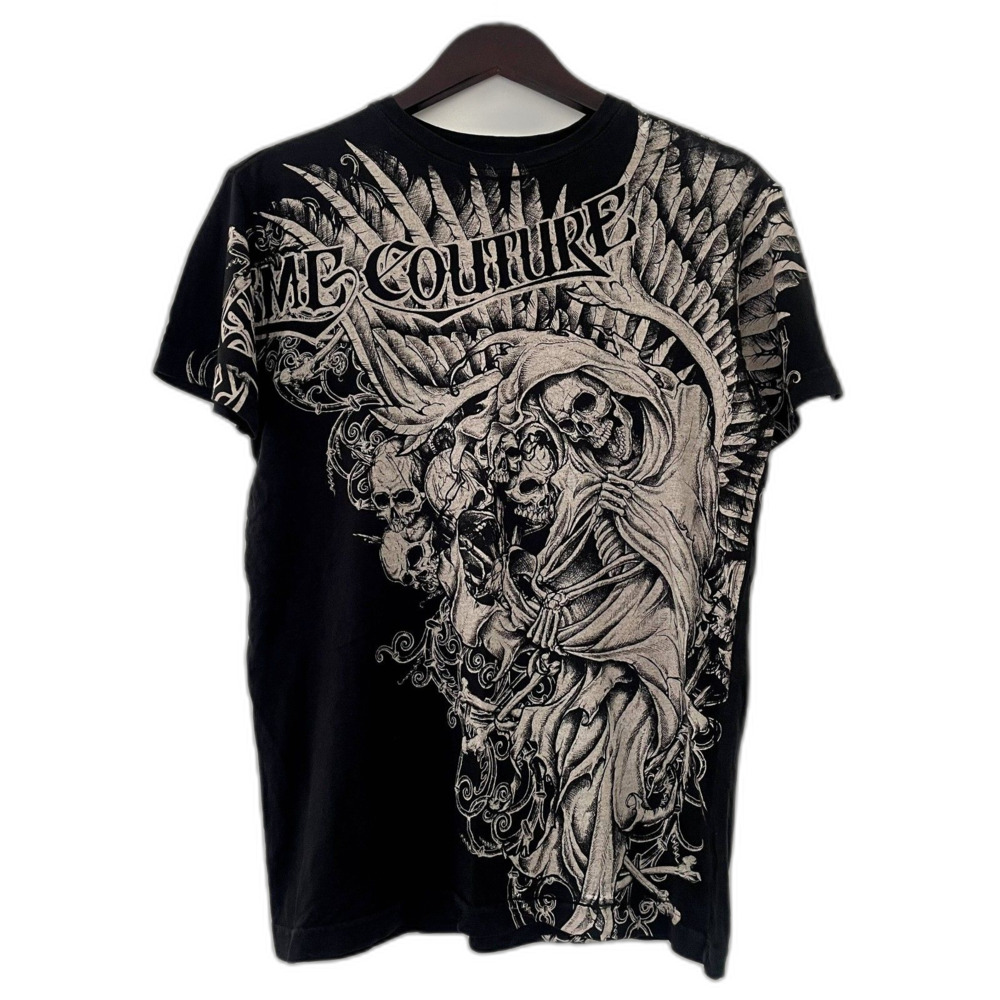Xtreme Couture Tshirt Tee Mens S Black Skull Wings Cyber Grunge Y2K Affliction